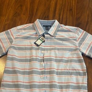 Tommy Hilfiger Boys Blue and Red Striped Shirt